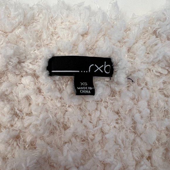 RXB White Ecru Boucle Cardigan Long Sleeve Sweater - Picture 5 of 7